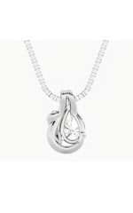 Load image into Gallery viewer, 2CTW Pear Shaped Lab Grown Diamond (F/VS) Knot Pendant in 14K Gold
