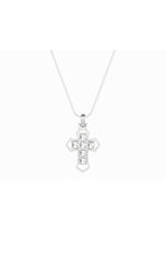 Load image into Gallery viewer, 6CTW Asscher Shaped Lab Grown Diamond (F/VS) Cross Pendant in 14K Gold
