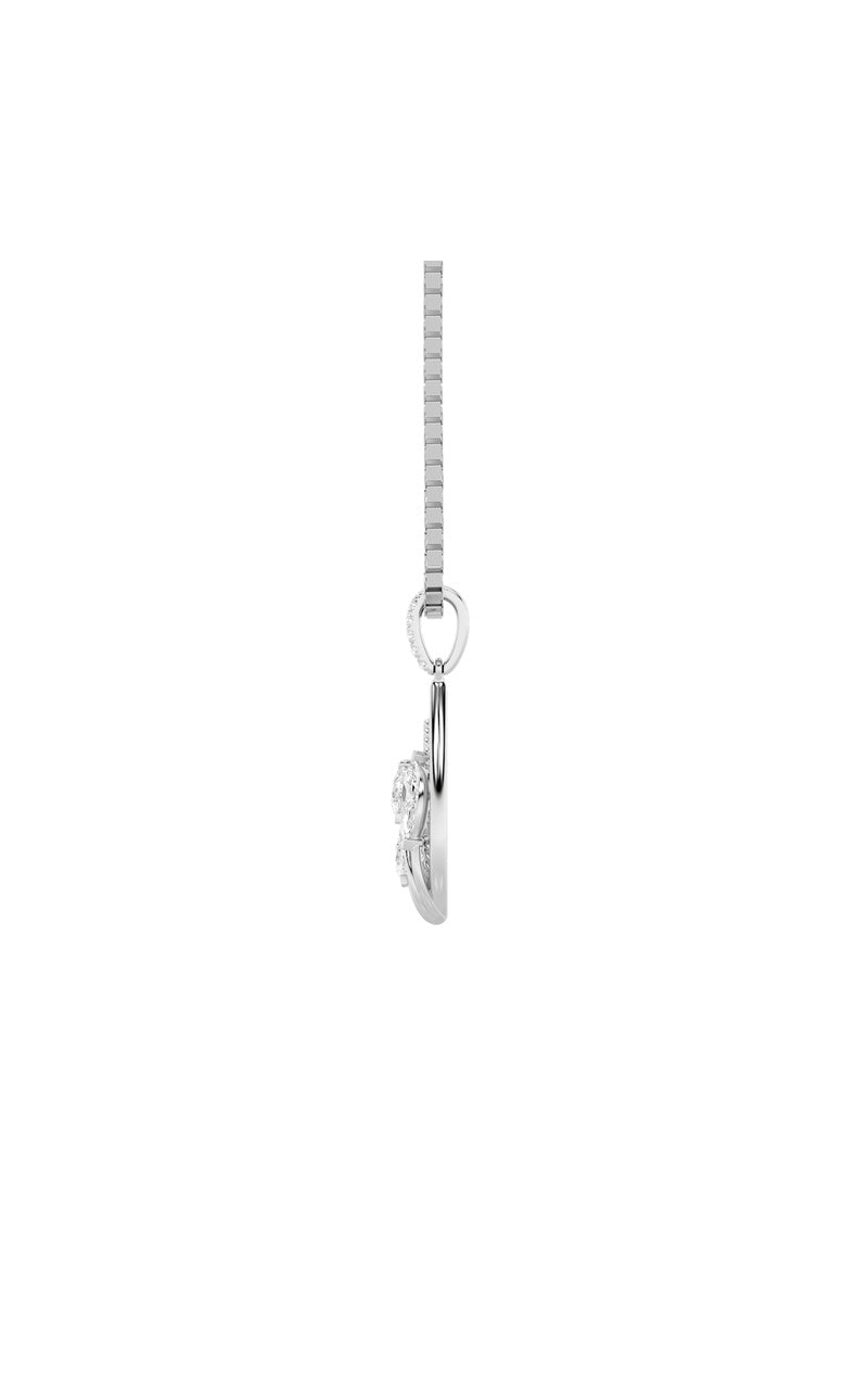 Vs) pendant in 14k gold