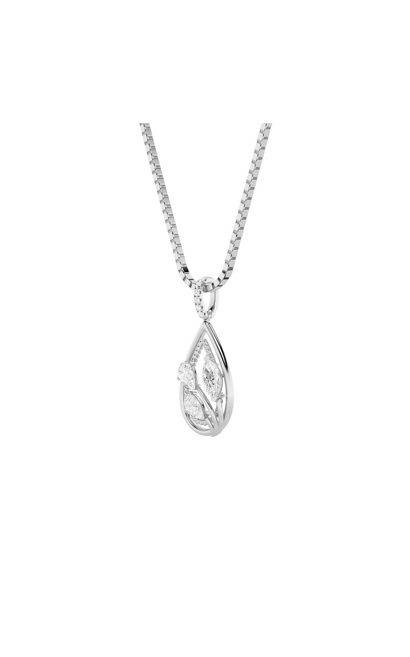 1CTW Marquise Shaped Lab Grown Diamond (F/VS) Pendant in 14K Gold