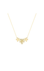 Load image into Gallery viewer, 2CTW Pear Shaped Lab Grown Diamond (F/VS) Fancy Flower Necklace in 14K Gold
