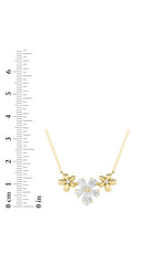 Load image into Gallery viewer, 2CTW Pear Shaped Lab Grown Diamond (F/VS) Fancy Flower Necklace in 14K Gold
