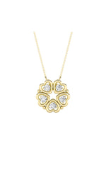 Load image into Gallery viewer, 1CTW Round Shaped Lab Grown Diamond (F/VS) Heart Shaped Necklace in 14K Gold
