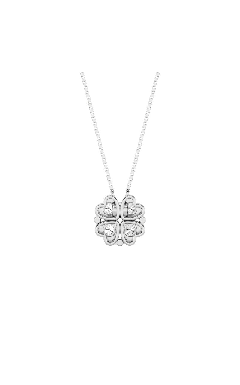 1CTW Round Shaped Lab Grown Diamond (F/VS) Heart Shaped Necklace in 14K Gold