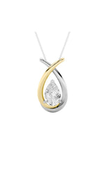 Load image into Gallery viewer, 1.5CTW Pear Shaped Lab Grown Diamond (F/VS) Fancy Pendant in 14K Gold
