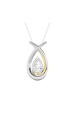 Load image into Gallery viewer, 1.5CTW Pear Shaped Lab Grown Diamond (F/VS) Fancy Pendant in 14K Gold
