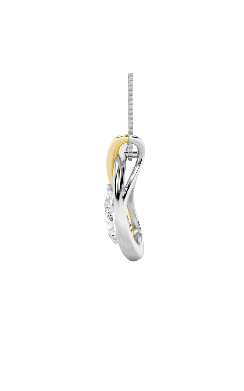 1.5CTW Pear Shaped Lab Grown Diamond (F/VS) Fancy Pendant in 14K Gold