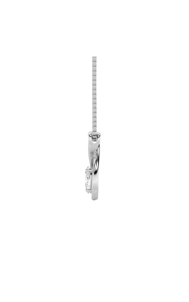 1CTW Oval Shaped Lab Grown Diamond (G/VS) Fancy Solitaire Pendant in 14K Gold