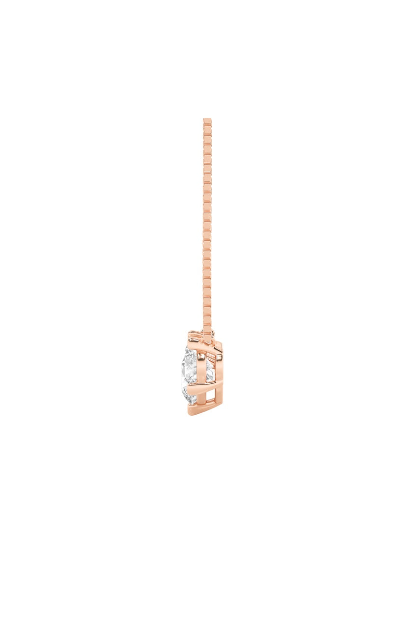 2CTW Round Shaped Lab Grown Diamond (F/VS) Three Stone Necklace in 14K Gold
