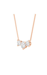 Load image into Gallery viewer, 2CTW Round Shaped Lab Grown Diamond (F/VS) Three Stone Necklace in 14K Gold
