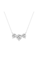 Load image into Gallery viewer, 4.5CTW Round Shaped Lab Grown Diamond (F/VS) Seven Stone Necklace in 14K Gold
