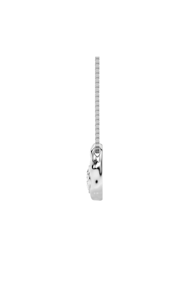 Vvs) organic design solitaire pendant in 14k gold
