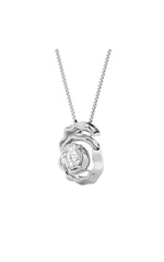Load image into Gallery viewer, 1CTW Round Shaped Lab Grown Diamond (F/VS) Organic Design Solitaire Pendant in 14K Gold

