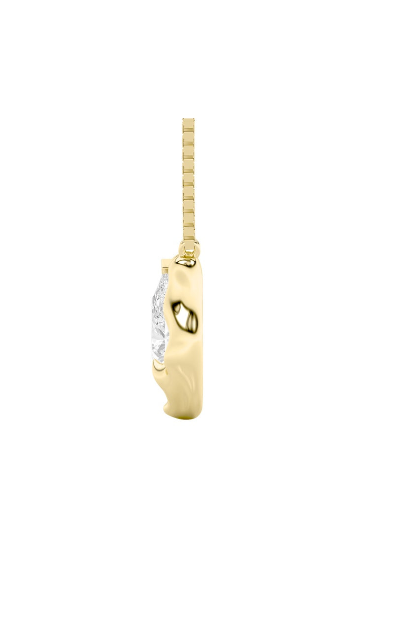 1CTW Pear Shaped Lab Grown Diamond (F/VS)  Necklace in 14K Gold