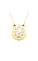 Load image into Gallery viewer, 1CTW Pear Shaped Lab Grown Diamond (F/VS)  Necklace in 14K Gold
