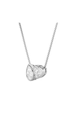 Load image into Gallery viewer, 2CTW Pear Shaped Lab Grown Diamond (F/VS) Heart Shaped Necklace in 14K Gold
