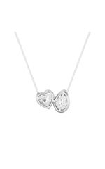 Load image into Gallery viewer, 2CTW Pear Shaped Lab Grown Diamond (F/VS) Heart Shaped Necklace in 14K Gold
