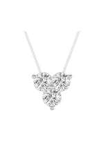 Load image into Gallery viewer, 1CTW Round Shaped Lab Grown Diamond (F/VS) Three Stone Pendant in 14K Gold
