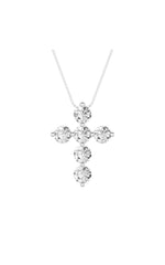 Load image into Gallery viewer, 1.5CTW Round Shaped Lab Grown Diamond (F/VS) Cross Pendant in 14K Gold
