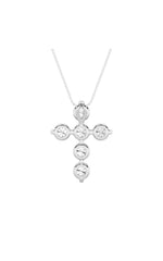 Load image into Gallery viewer, 1.5CTW Round Shaped Lab Grown Diamond (F/VS) Cross Pendant in 14K Gold
