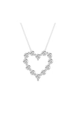 Load image into Gallery viewer, 2CTW Round Shaped Lab Grown Diamond (F/VS) Heart Shaped Pendant in 14K Gold
