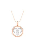 Load image into Gallery viewer, 1CTW Oval Shaped Lab Grown Diamond (F/VS) Zodiac Pendant in 14K Gold
