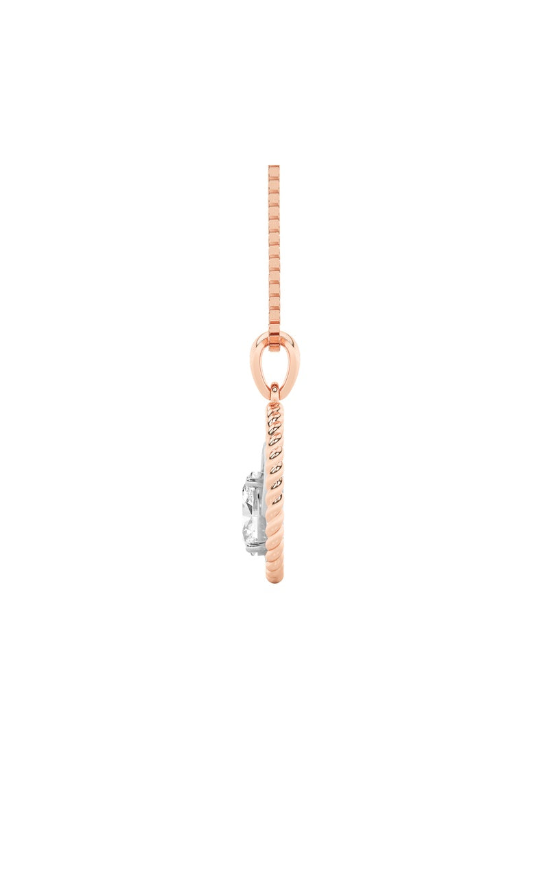 1CTW Oval Shaped Lab Grown Diamond (F/VS) Zodiac Pendant in 14K Gold