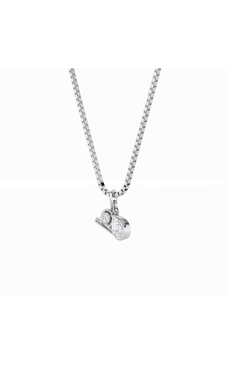 1CTW Pear Shaped Lab Grown Diamond (F/VS) Zodiac Pendant in 14K Gold