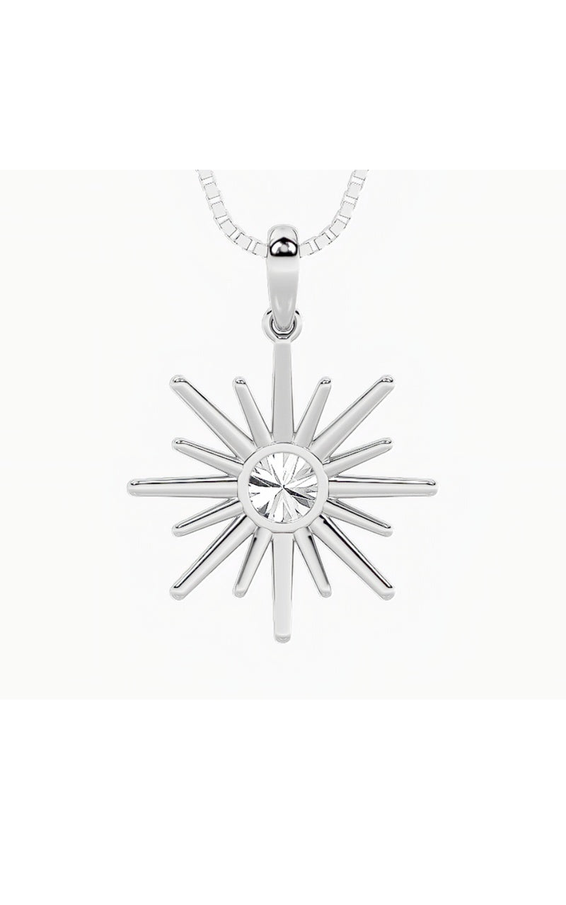 1.5CTW Round Shaped Lab Grown Diamond (F/VS) Astralis Pendant in 14K Gold