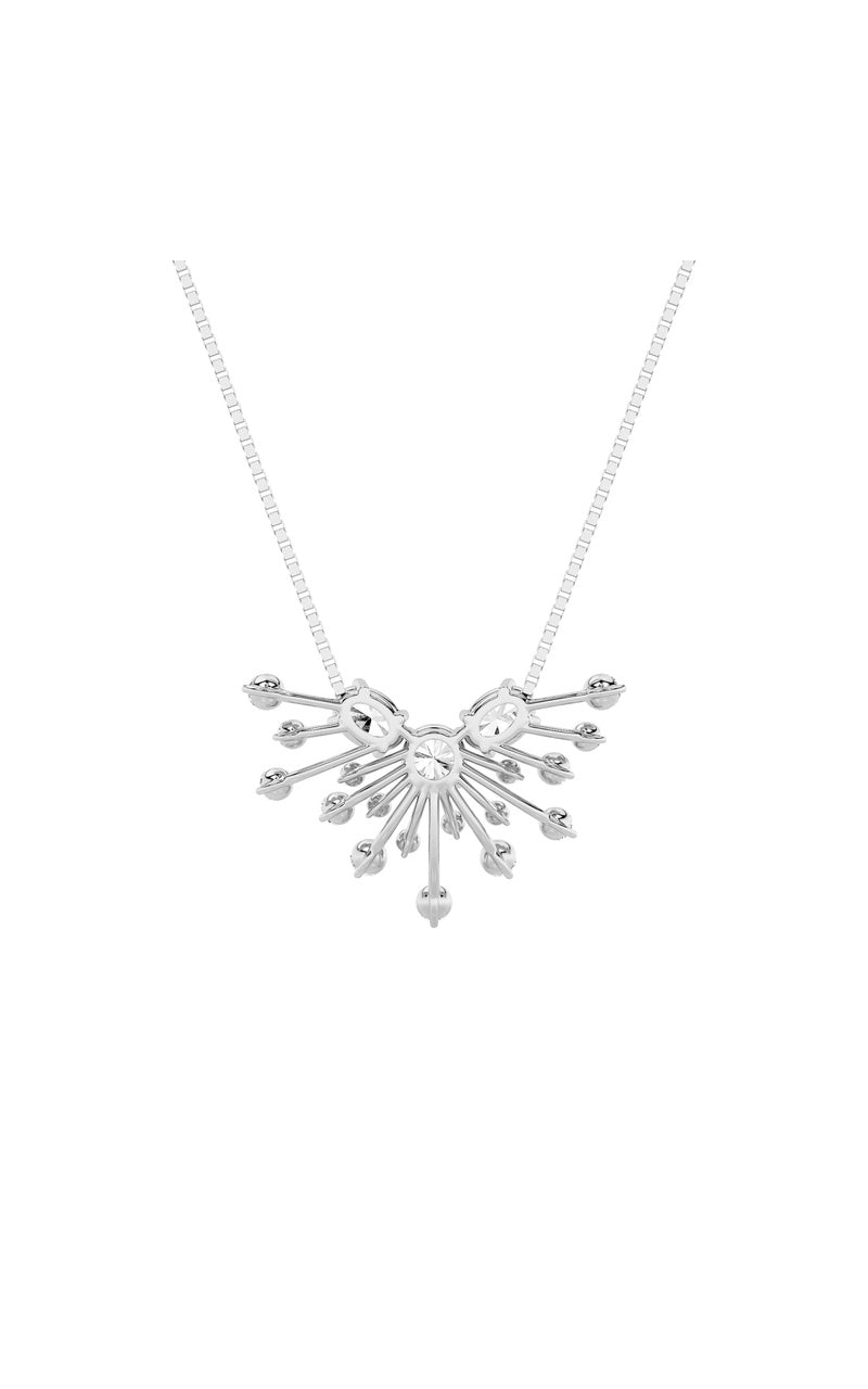 3CTW Round Shaped Lab Grown Diamond (F/VS) Astralis Necklace in 14K Gold