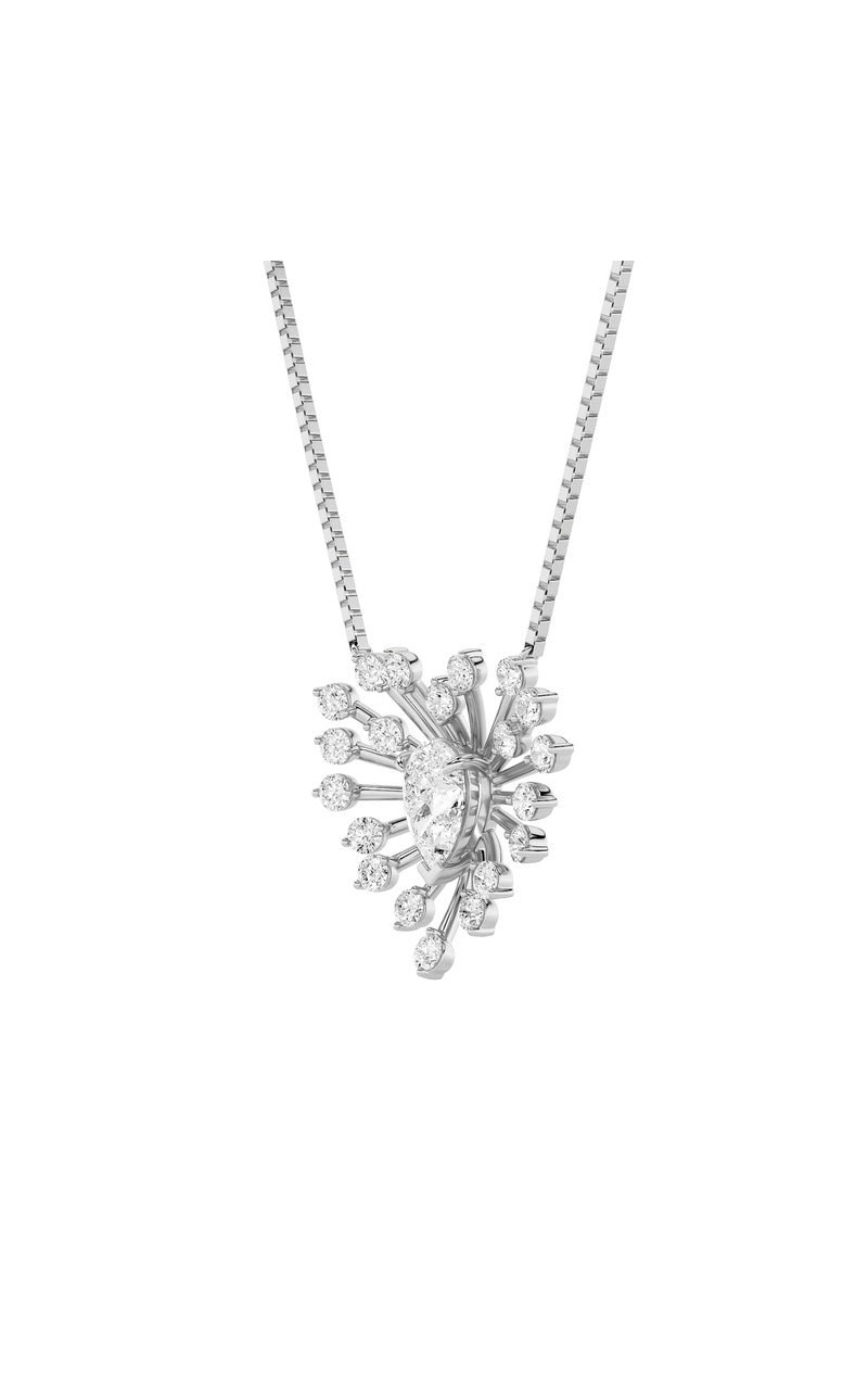 1.5CTW Pear Shaped Lab Grown Diamond (F/VS) Astralis Necklace in 14K Gold