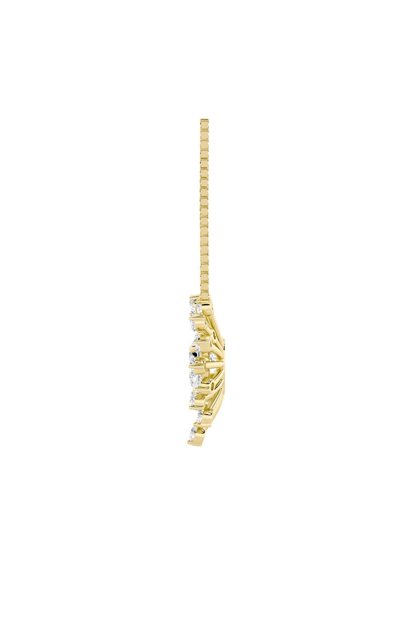 1.5CTW Pear Shaped Lab Grown Diamond (F/VS) Astralis Necklace in 14K Gold