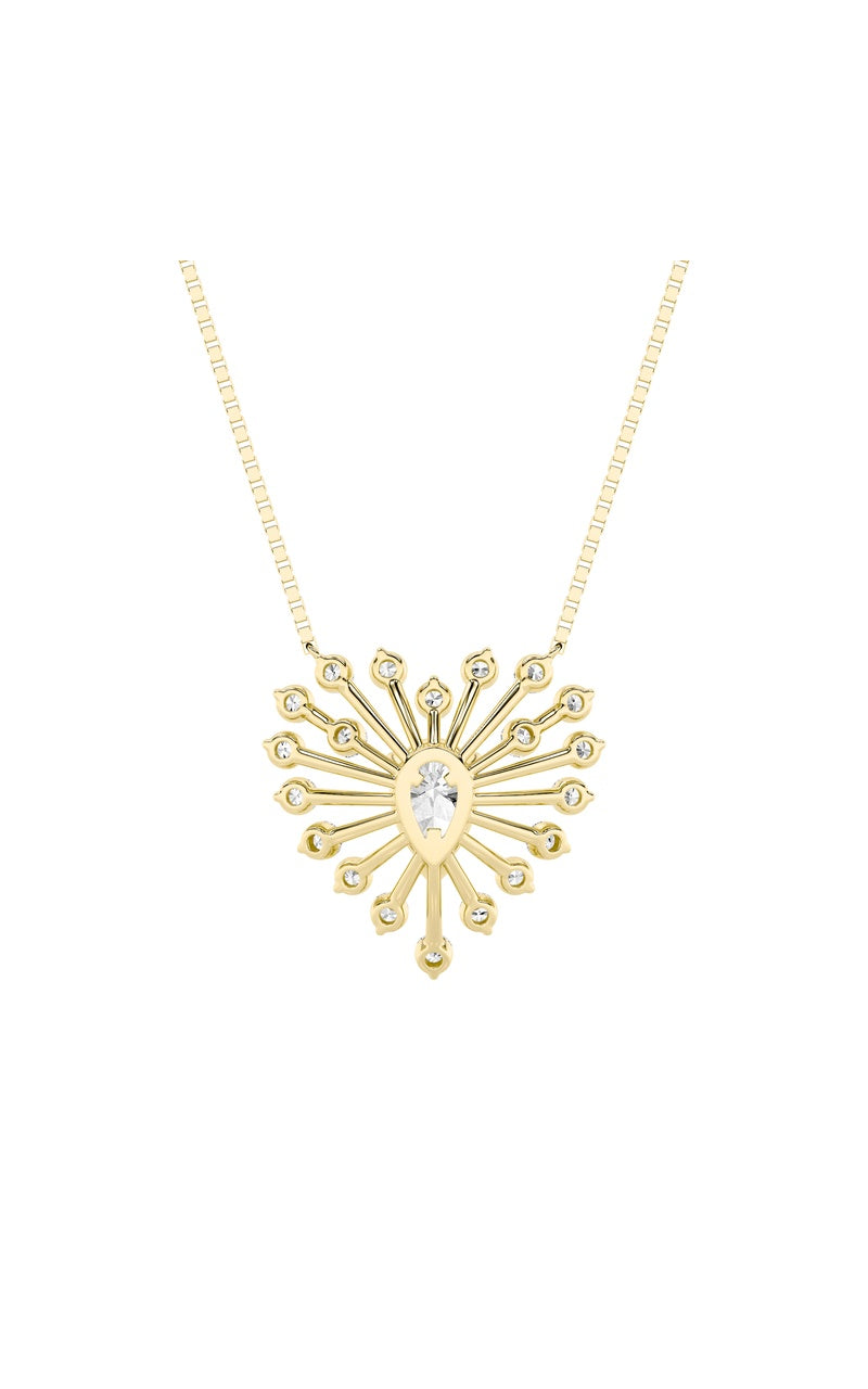 1.5CTW Pear Shaped Lab Grown Diamond (F/VS) Astralis Necklace in 14K Gold