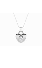 Load image into Gallery viewer, 1CTW Oval Shaped Lab Grown Diamond (F/VS) Heart Pendant in 14K  White Gold
