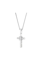 Load image into Gallery viewer, 0.5CTW Emerald Shaped Lab Grown Diamond (F/VS) Cross Pendant in 14K Gold
