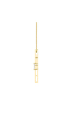 Load image into Gallery viewer, 0.5CTW Emerald Shaped Lab Grown Diamond (F/VS) Cross Pendant in 14K Gold
