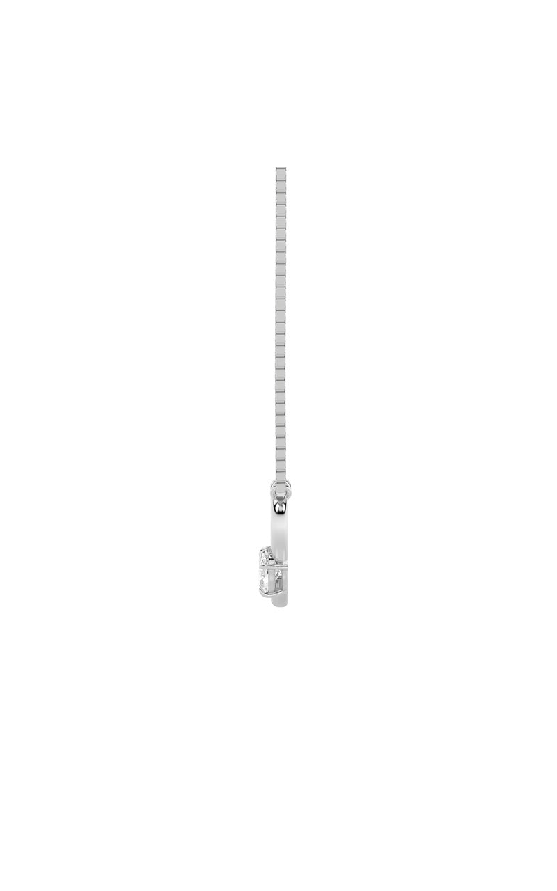 0.5CTW Oval Shaped Lab Grown Diamond (F/VS) Heart Shaped Necklace in 14K Gold
