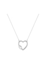 Load image into Gallery viewer, 0.5CTW Oval Shaped Lab Grown Diamond (F/VS) Heart Shaped Necklace in 14K Gold
