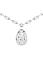 Load image into Gallery viewer, 2CTW Pear Shaped Lab Grown Diamond (F/VS) Strata Chic Collection Necklace in 14K Gold
