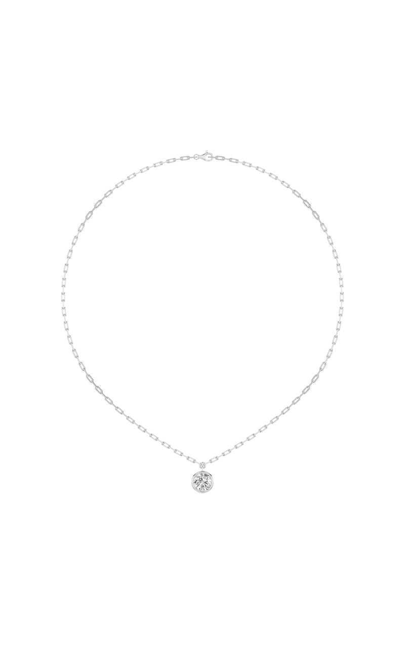 2CTW Round Shaped Lab Grown Diamond (F/VS) Strata Chic Collection Necklace in 14K Gold