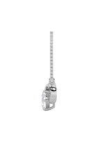 Load image into Gallery viewer, 0.5CTW Oval Shaped Lab Grown Diamond (G/VS) Necklace in Silver
