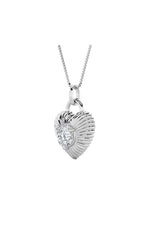 Load image into Gallery viewer, 1.5CTW Round Shaped Lab Grown Diamond (F/VS) Heart Shaped Pendant in 14K Gold
