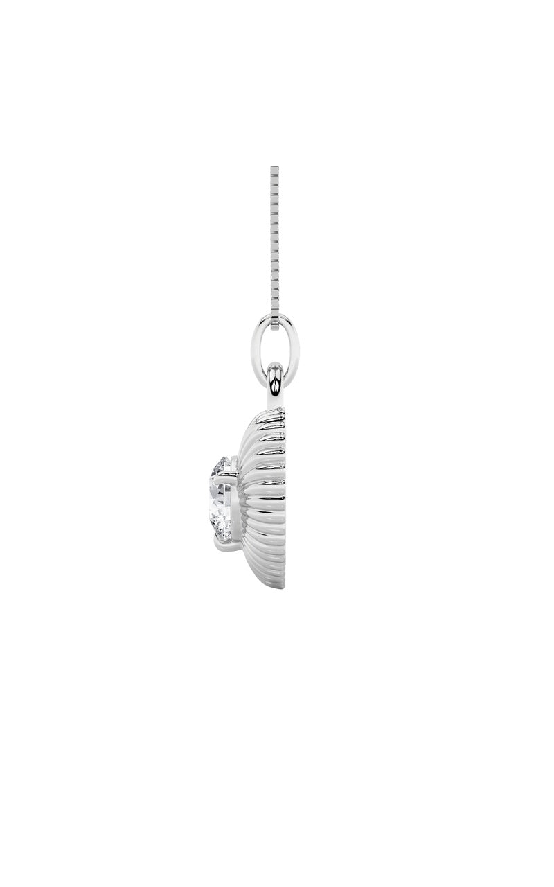 1.5CTW Round Shaped Lab Grown Diamond (F/VS) Heart Shaped Pendant in 14K Gold