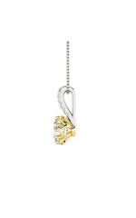 Load image into Gallery viewer, 1.5CTW Round Shaped Lab Grown Diamond (F/VS) Two Tone  Pendant in 14K Gold
