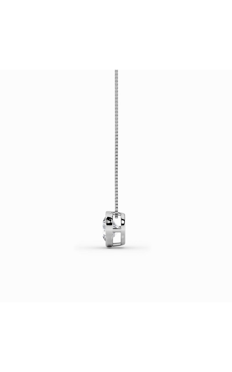 Vs) solitaire pendant in 14k gold