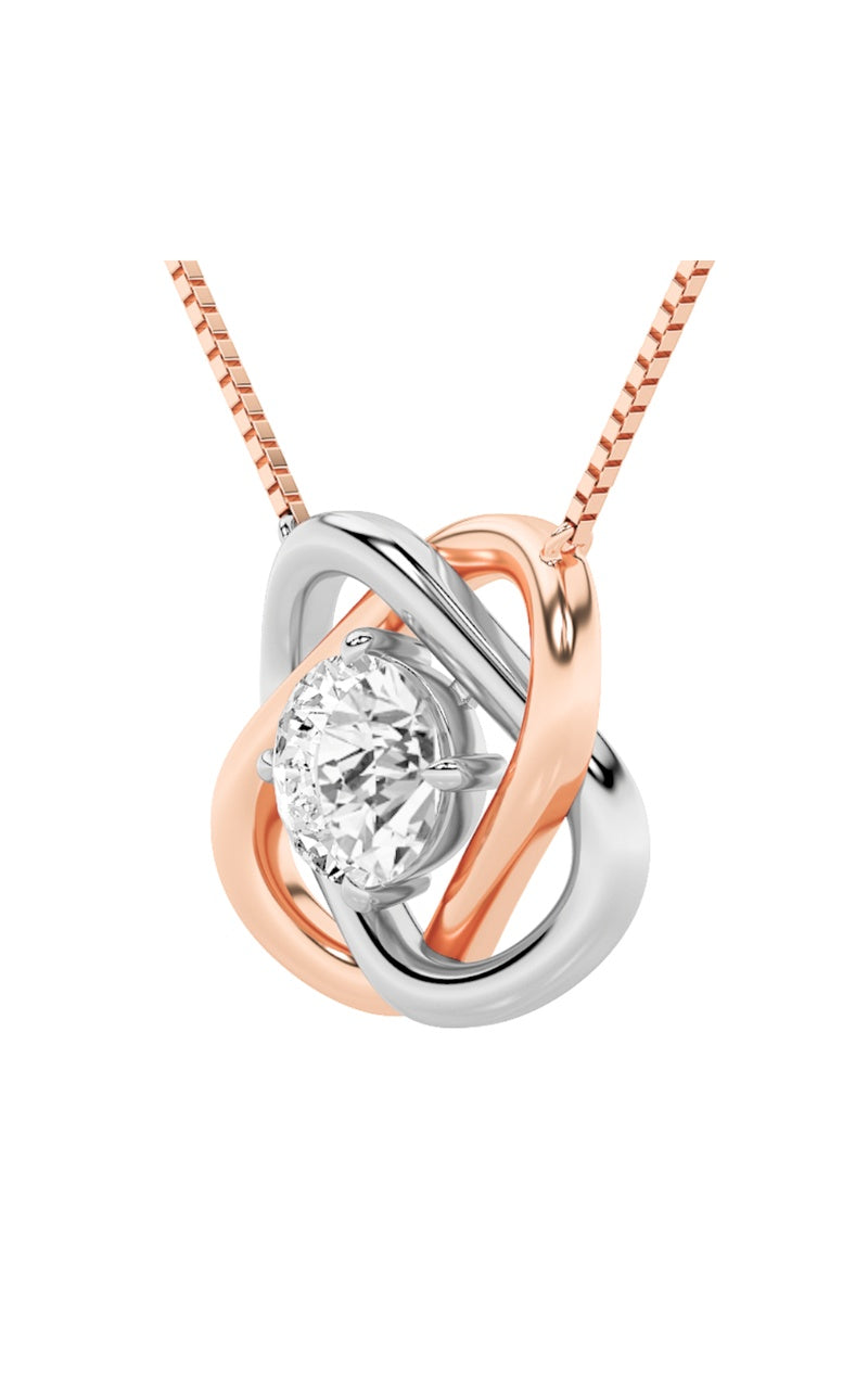 1CTW Round Shaped Lab Grown Diamond (F/VS)  Necklace in 14K Gold