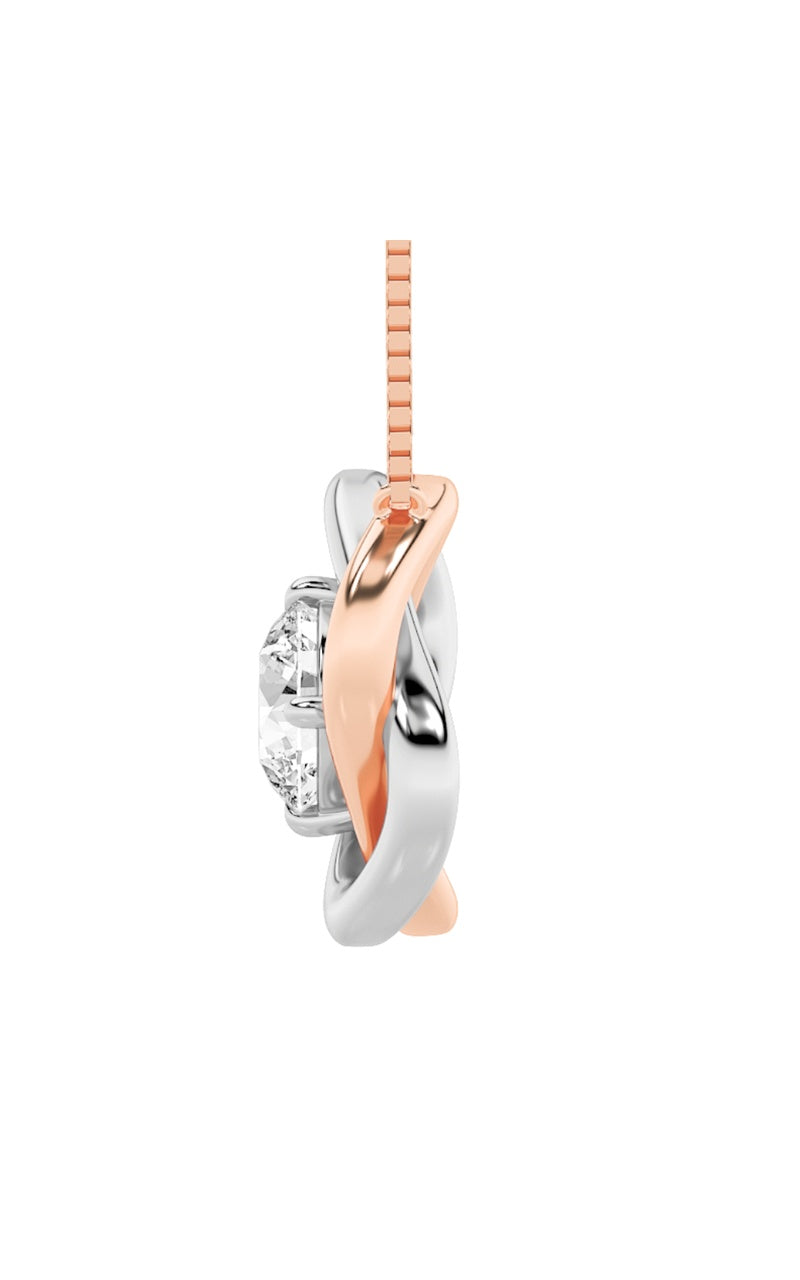 1CTW Round Shaped Lab Grown Diamond (F/VS)  Necklace in 14K Gold