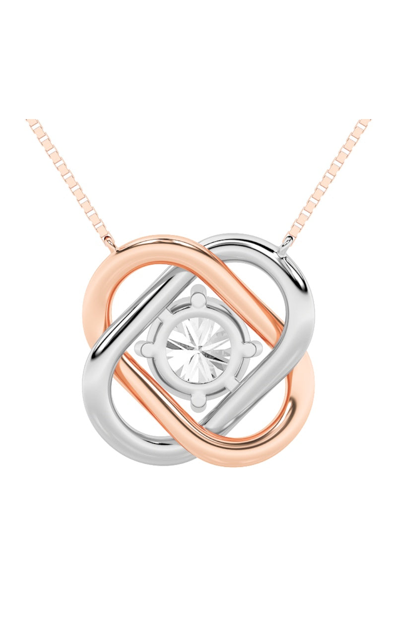 1CTW Round Shaped Lab Grown Diamond (F/VS)  Necklace in 14K Gold