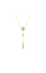 Load image into Gallery viewer, 0.4CTW Round Shaped Lab Grown Diamond (G/VS) Necklace in 14K Yellow Gold Over Silver
