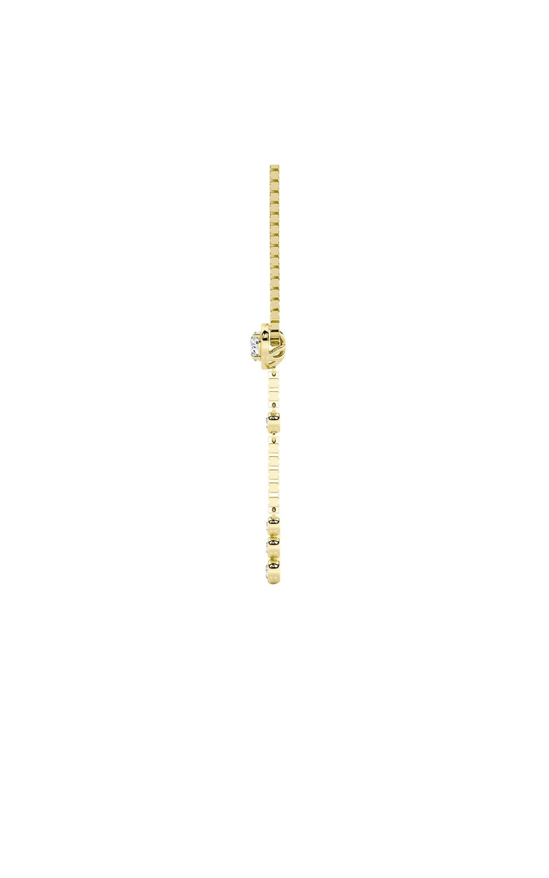 Vs) necklace in 14k yellow gold over silver
